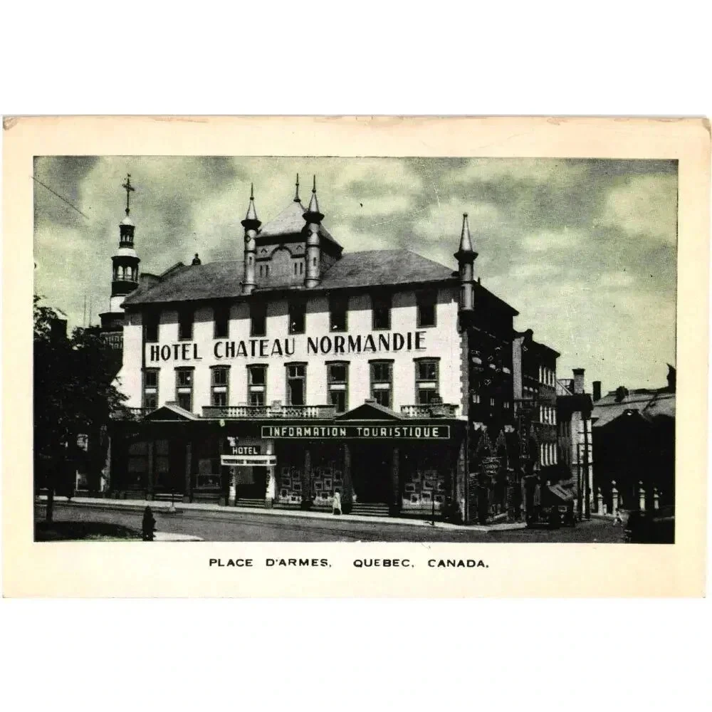 Hotel Chateau Normandie Place Darmes Quebec Canada Postcard